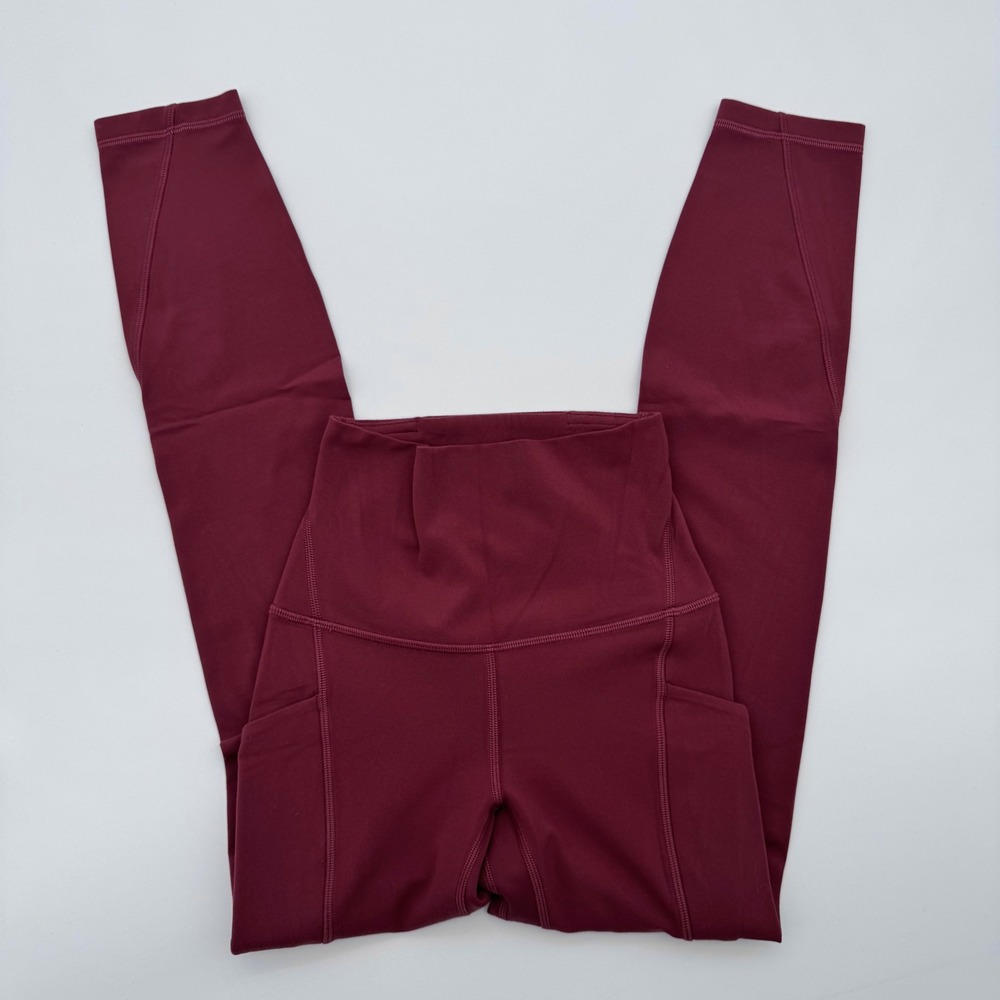 Lululemon High-Rise Red Merlot Leggings Size 0
